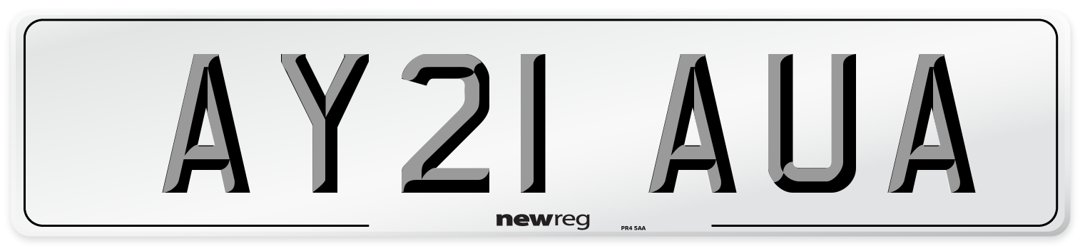 AY21 AUA Number Plate from New Reg